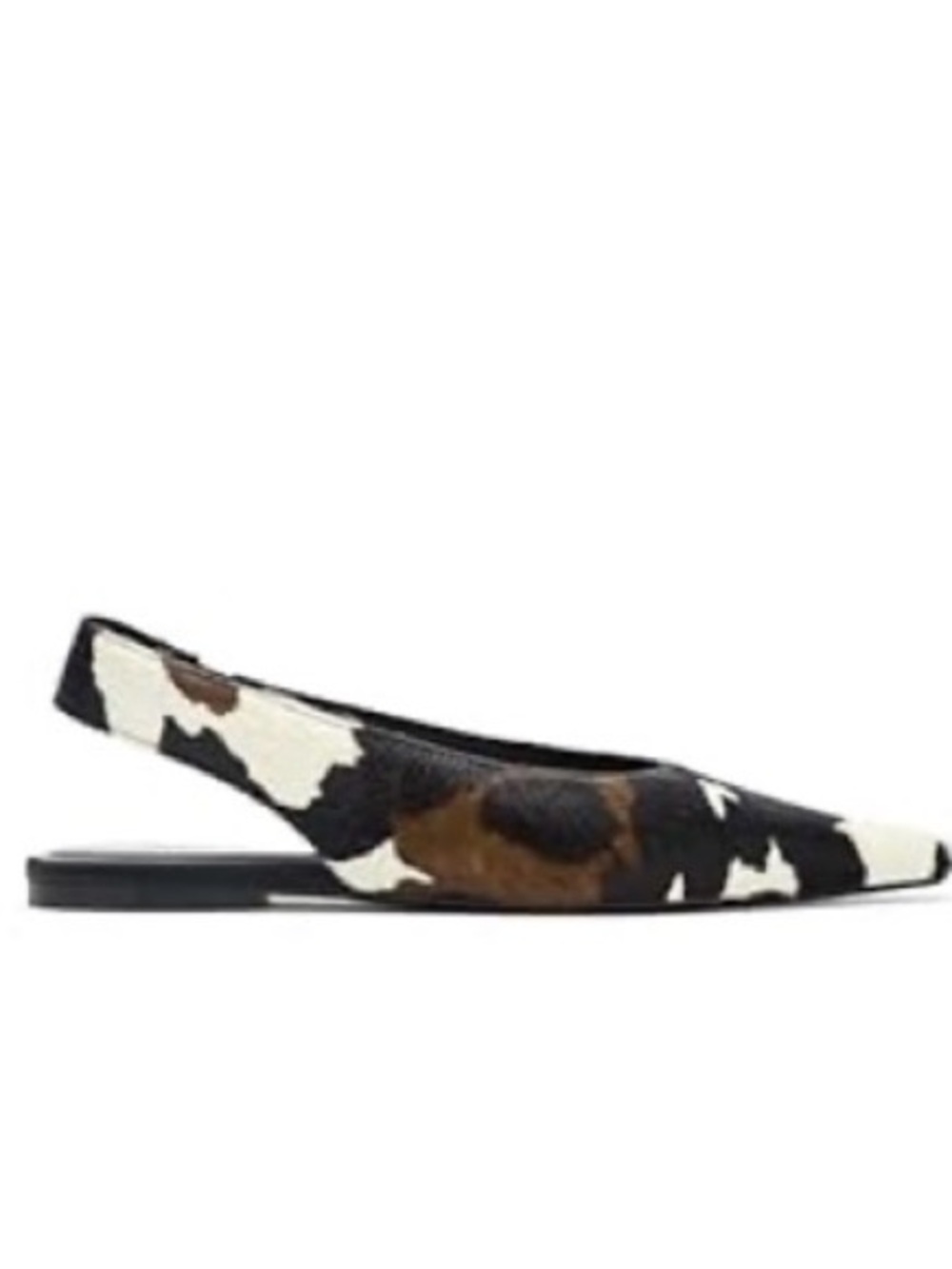 Cow Print Slingback Flat - size 7 Women